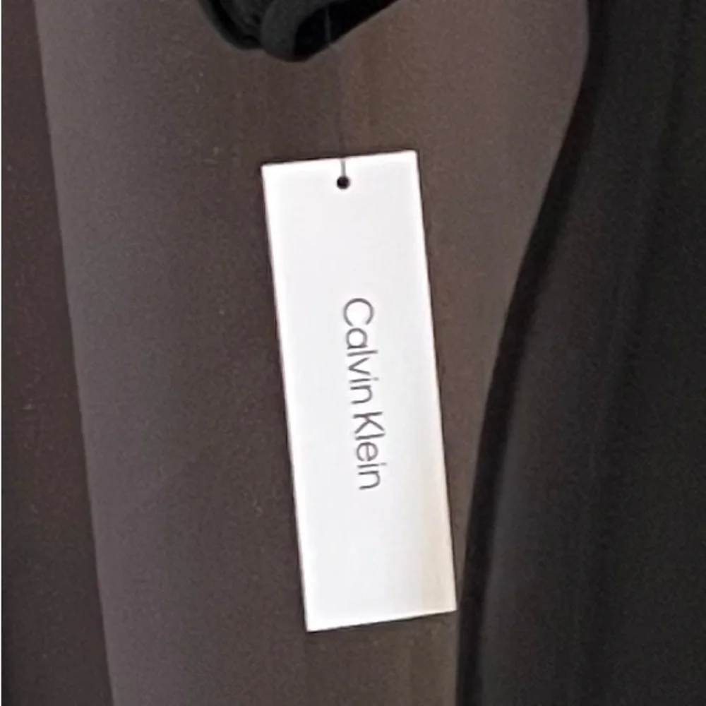 Calvin Klein Black Midi Dress with Puff Sleeves - Picture 6 of 6